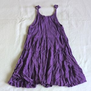george purple crinkle tiered rayon twirl sun dress size 5 girls